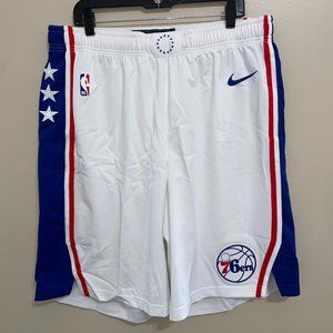Nike NBA Philadelphia 76ers Team Issue Authentic VaporKnit Game Shorts Size 42+2